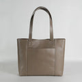 Boston minimalist leather tote in Clay, handmade in Maine by Janell Bags