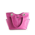 Chelsea large leather carryall and shoulder bag in Orchid, handmade in Maine by Janell Bags